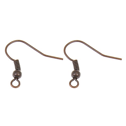 Perlin - 300Stk Ohrhaken Ohrringe Fischhaken Haken Ohrfeder 17mm mit Rund Kupfer Schmuckzubehör - Schmuckherstellung M3 x2 Perlin - 300Stk Ohrhaken Ohrringe Fischhaken Haken Ohrfeder 17mm mit Rund Kupfer Schmuckzubehör - Schmuckherstellung M3 x2 von Perlin
