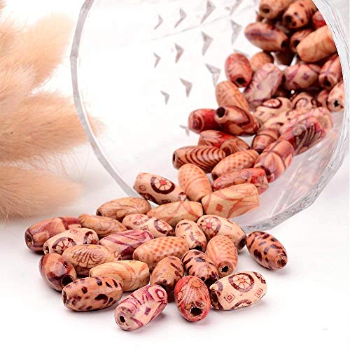 Perlin - 300stk Bedruckte Holzperlen Oval 14mm Lose Hozperle Mozaik Gemischte Muster Großes Loch 3mm Perlen für basteln auffädeln DIY Perlin - 300stk Bedruckte Holzperlen Oval 14mm Lose Hozperle Mozaik Gemischte Muster Großes Loch 3mm Perlen für basteln auffädeln DIY von Perlin
