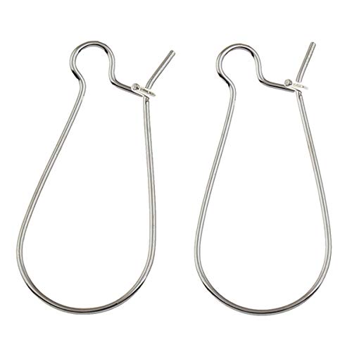 Perlin - 30Stk Edelstahl Ohrhaken Ohrringe 25mm Haken U-Form Ohrfeder Silber Creolen Ohrhänger Schmuckzubehör - Schmuckherstellung Perlin - 30Stk Edelstahl Ohrhaken Ohrringe 25mm Haken U-Form Ohrfeder Silber Creolen Ohrhänger Schmuckzubehör - Schmuckherstellung von Perlin
