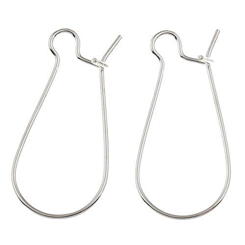 Perlin - 30Stk Ohrhaken Ohrringe 24mm Haken Ohrfeder Silber Creolen Ohrhänger Schmuckzubehör - Schmuckherstellung M177 x3 Perlin - 30Stk Ohrhaken Ohrringe 24mm Haken Ohrfeder Silber Creolen Ohrhänger Schmuckzubehör - Schmuckherstellung M177 x3 von Perlin