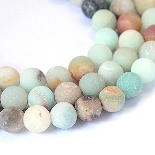 Perlin - 30stk. Amazonite Perlen 8mm Frosted * A GRADE * Kugel Edelstein Natursteine G63 x2 von Perlin