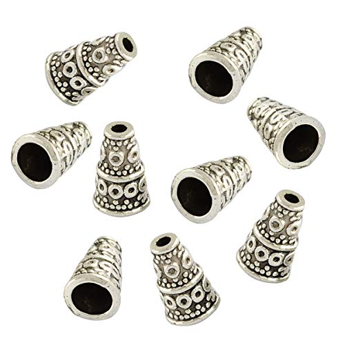 Perlin 40stk Perlkappen Perlenkappen 10mm Metall Spacer Zwischenperlen Zwischenteile Endkappen Endperlen Kappen Metallperlen Versilbert für Gebetskette Imame Tesbih F222 x2 Perlin 40stk Perlkappen Perlenkappen 10mm Metall Spacer Zwischenperlen Zwischenteile Endkappen Endperlen Kappen Metallperlen Versilbert für Gebetskette Imame Tesbih F222 x2 von Perlin