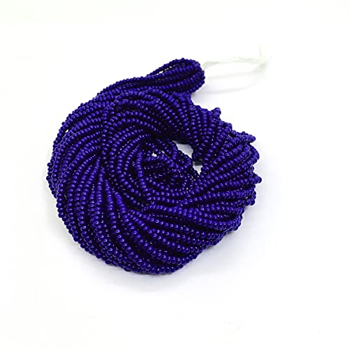 Perlin 4500 Stück Rocailles Perlen 2mm Preciosa Ornela Tschechische 11/0 Glasperlen auf mehreren Strängen (Dunkelblau Opak) von Perlin