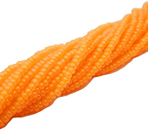 Perlin 4500 Stück Rocailles Perlen 2mm Preciosa Ornela Tschechische 11/0 Glasperlen auf mehreren Strängen (Peach Ceylon) von Perlin