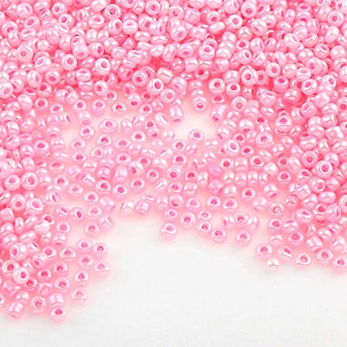 Perlin 450g Rocailles Perlen 2mm Rosa Ceylon Glasperlen Kugel 30000stk 11/0 Textil-Perlen, Mini-Perlen, Hobby Perlen Zum Auffädeln Perlin 450g Rocailles Perlen 2mm Rosa Ceylon Glasperlen Kugel 30000stk 11/0 Textil-Perlen, Mini-Perlen, Hobby Perlen Zum Auffädeln von Perlin