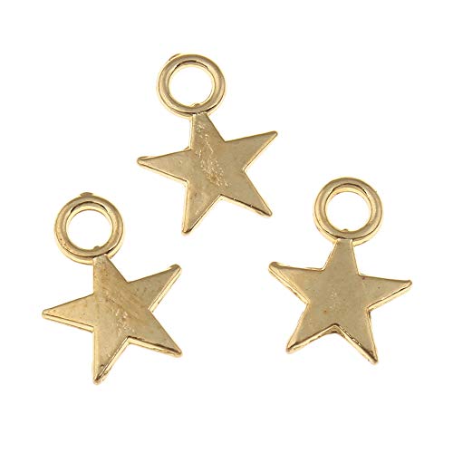 Perlin 50 Metallanhänger Metall Anhänger Stern 11mm Gold Schmuckanhänger Charmanhänger Kettenanhänger Armbandanhänger Kinder-Anhänger für Ketten Halskette Armband F80 Perlin 50 Metallanhänger Metall Anhänger Stern 11mm Gold Schmuckanhänger Charmanhänger Kettenanhänger Armbandanhänger Kinder-Anhänger für Ketten Halskette Armband F80 von Perlin