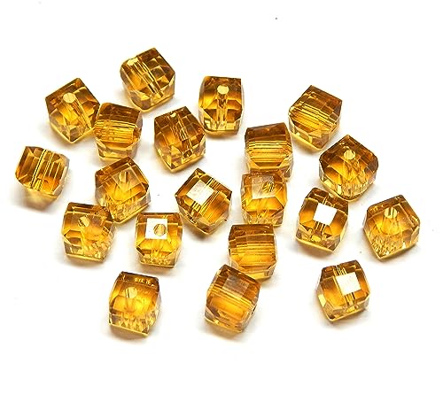 Perlin - 60Stk Glasperlen Tschechische Kristall Perlen Gold Topas Braun Farbe 6x6 mm Würfel Glasschliffperlen Schmuckperlen Kinder-perlen X223 x3 Perlin - 60Stk Glasperlen Tschechische Kristall Perlen Gold Topas Braun Farbe 6x6 mm Würfel Glasschliffperlen Schmuckperlen Kinder-perlen X223 x3 von Perlin