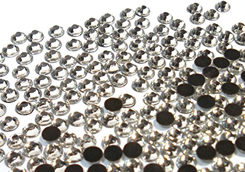 720 Stück Hot Fix 6mm Glas Flache Rückseite Strasssteine SS30 HotFix Runde Kristall Edelsteine 5,5~6mm (Crystal) von Perlin