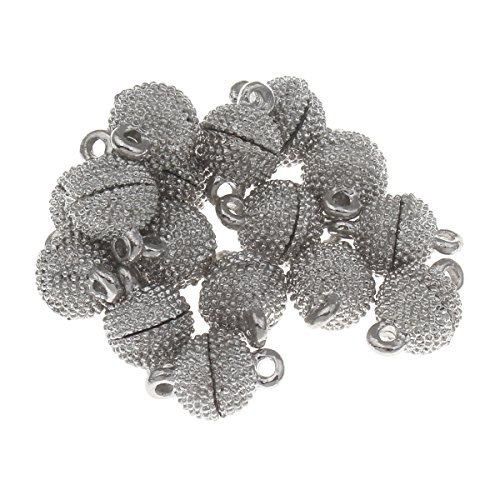 Perlin - 9 Stk Magnet Verschluss Kettenverschluß 10mm Kugel Silber Stardust Verschlüsse Verbinder Magnetverschluss Schmuckverschluss Schmuckzubehör Schmuckherstellung Perlin - 9 Stk Magnet Verschluss Kettenverschluß 10mm Kugel Silber Stardust Verschlüsse Verbinder Magnetverschluss Schmuckverschluss Schmuckzubehör Schmuckherstellung von Perlin