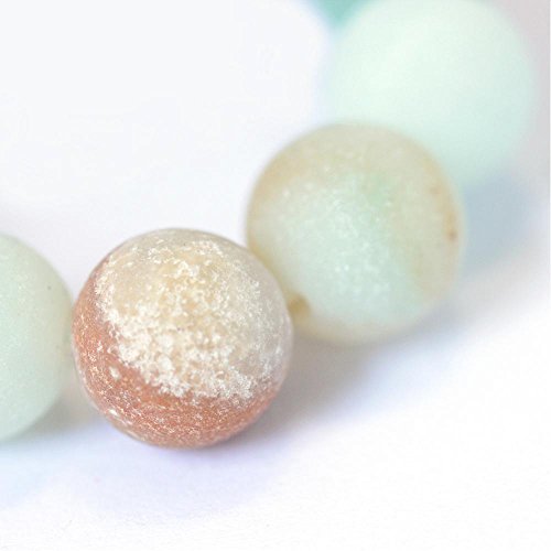 Perlin - Edelstein Amazonite Perlen 10mm Frosted * A GRADE * Kugel Natursteine G179 x2 von Perlin