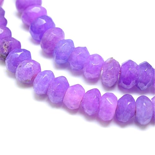 Perlin Edelstein Perlen Achat Stein 4mm Violett Lila 30Stk Facettiert Rondelle Edelsteine Halbedelstein Schmuckperlen Schmuckstein Perlin Edelstein Perlen Achat Stein 4mm Violett Lila 30Stk Facettiert Rondelle Edelsteine Halbedelstein Schmuckperlen Schmuckstein von Perlin