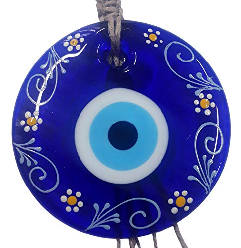 Perlin Handgemachte Nazar Boncuk Boncugu Türkisch Blau Evil Eye Wandbehang 22cm Ornament Amulett Dekoration Home Decor Schutz Segen Geschenk Glasperlen Anhänger für Haus und Büro Perlin Handgemachte Nazar Boncuk Boncugu Türkisch Blau Evil Eye Wandbehang 22cm Ornament Amulett Dekoration Home Decor Schutz Segen Geschenk Glasperlen Anhänger für Haus und Büro von Perlin