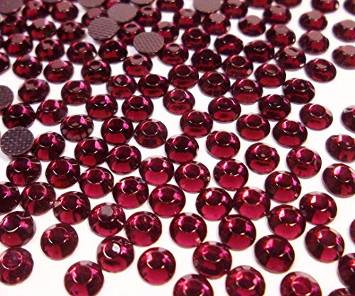 Perlin Hot Fix 4mm Glas Flache Rückseite Lila Strasssteine SS16 2880 Stück Hotfix Steine Runde Kristall Edelsteine 3,4~4mm (Amethyst) von Perlin