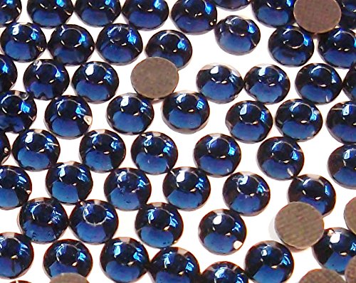 Perlin Hotfix 5mm Flatback Rückseite Strasssteine SS20 1440 Stück Glas Steine Runde Kristall Edelsteine 4,4~5mm (Blau Montana) von Perlin