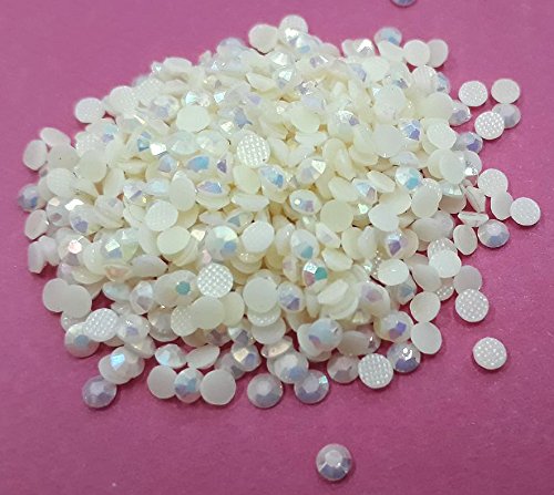 Perlin - Hotfix Steine 3mm Resin zum aufbügeln, 500stk, Epoxy Neon Creme Beige AB, SS10, AAA Qualität, Hotglue, Glitzersteine Perlen, Hotglue Halbperle 291 Perlin - Hotfix Steine 3mm Resin zum aufbügeln, 500stk, Epoxy Neon Creme Beige AB, SS10, AAA Qualität, Hotglue, Glitzersteine Perlen, Hotglue Halbperle 291 von Perlin