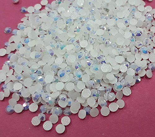 Perlin - Hotfix Steine 3mm Resin zum aufbügeln, 500stk, Epoxy Neon Weiß AB, SS10, AAA Qualität, Hotglue, Glitzersteine Perlen, Hotglue Halbperle 295 Perlin - Hotfix Steine 3mm Resin zum aufbügeln, 500stk, Epoxy Neon Weiß AB, SS10, AAA Qualität, Hotglue, Glitzersteine Perlen, Hotglue Halbperle 295 von Perlin