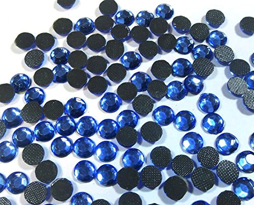 Perlin - Hotfix Strasssteine, 7200stk, Blau, 3mm SS10 AAA Qualität, Sapphire, zum Aufbügeln, Hotglue, Selbstklebend Glitzersteine Rhinestone Glass Strass Perlen 471 von Perlin