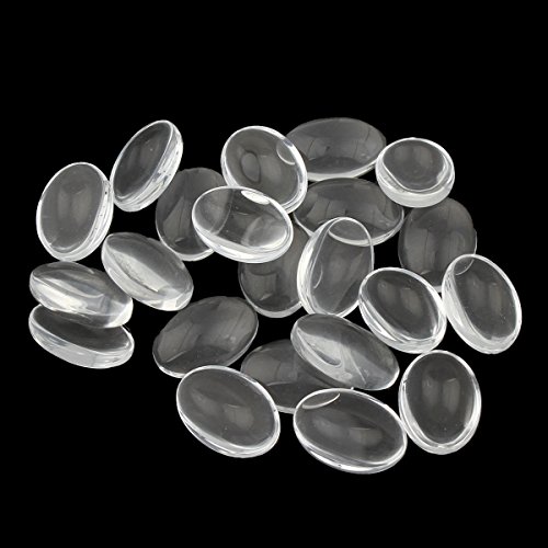 Perlin Klar Glas Cabochon 40stk Oval 25x18 mm Transparent Dekoration Schmuckherstellung Glaskuppel Cabochons DIY-Schmuck R45 x2 Perlin Klar Glas Cabochon 40stk Oval 25x18 mm Transparent Dekoration Schmuckherstellung Glaskuppel Cabochons DIY-Schmuck R45 x2 von Perlin