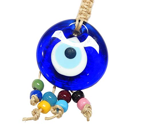 Perlin Nazar Boncuk Boncugu Türkisch Blau Evil Eye Wandbehang 21cm Ornament Amulett Dekoration Home Decor Schutz Segen Geschenk Glasperlen Anhänger für Auto Haus und Büro von Perlin