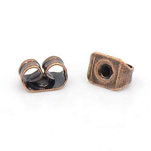 Perlin Ohrstopper Ohrmutter Stopper Verschlüsse, 100 Stück, 5mm Kupfer Farbe für Ohrstecker, Ohrring Butterfly Stecker F256 Perlin Ohrstopper Ohrmutter Stopper Verschlüsse, 100 Stück, 5mm Kupfer Farbe für Ohrstecker, Ohrring Butterfly Stecker F256 von Perlin