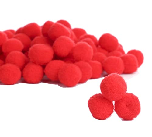 Perlin - Pompons Pompon 10mm Rot Bommel 250stk Nähen Tilda Basteln Borte bälle Flauschigen Plüsch Bälle von Perlin