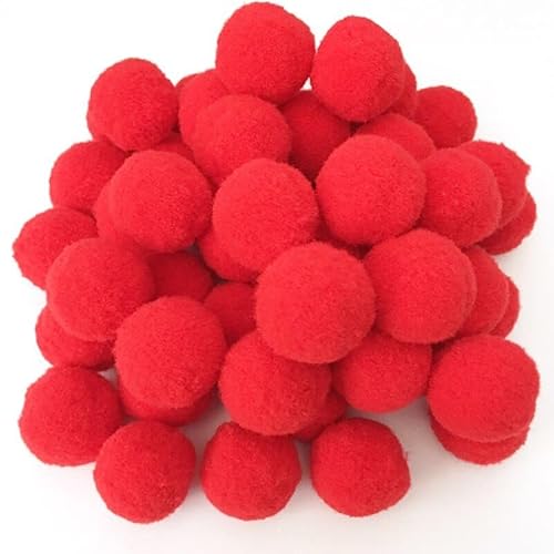 Perlin - Pompons Pompon 12mm Rot Bommel 200stk Nähen Tilda Basteln Borte bälle Flauschigen Plüsch Bälle von Perlin