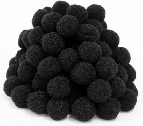Perlin Pompons Pompon Plüsch Bälle Bommel 12mm Schwarz 200 Stück Nähen Tilda Basteln Borte Bälle Flauschigen für Lustige DIY Kreative Handwerk von Perlin