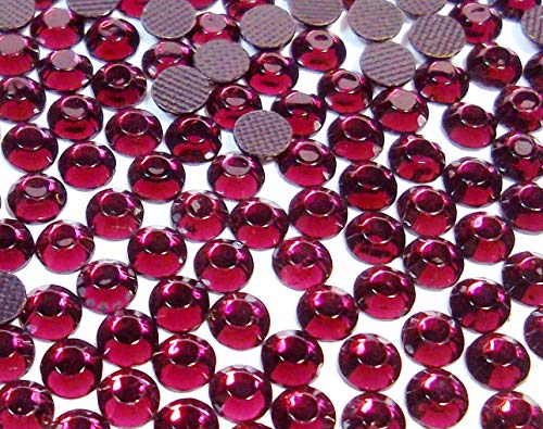 Perlin Strasssteine Hotfix 3mm Flatback Rückseite Strass SS10 7200 Stück Glas Steine Runde Kristall Edelsteine 2,5~3mm (Amethyst Lila) von Perlin