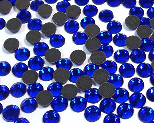 Perlin Strasssteine Hotfix 3mm Flatback Rückseite Strass SS10 7200 Stück Glas Steine Runde Kristall Edelsteine 2,5~3mm (Cobalt Blau) von Perlin