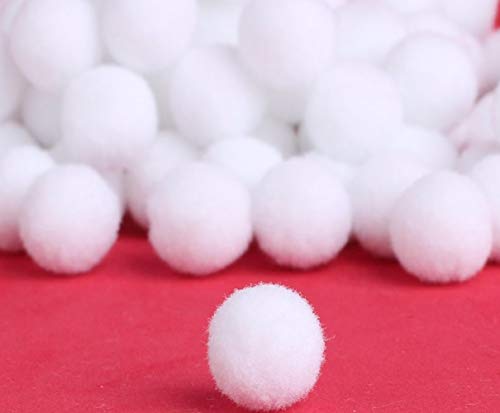 Pompons Pompon 10mm 12mm 15mm 20mm 25mm 30mm Bommel Nähen Tilda Basteln Borte Rot Rund für Schmuck Baumwolle (Weiss 30mm 20Stk) von Perlin
