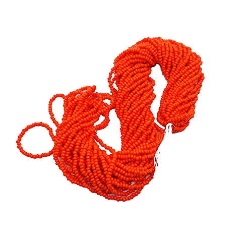 Rocailles Perlen 2mm Preciosa Ornela Tschechische 9000 Stück CZ Glasperlen 11/0 24 auf mehreren Strängen (Orange Opak) von Perlin