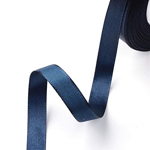 Satinband 22m X 6mm, Schleifenband Geschenkband Bänder zum Basteln Schleifenband Geschenkbänder Stoffband Satinbänder für Heimwerkerkunst handwerk Hochzeit Dekoration Schleifen (Navy Blau) von Perlin