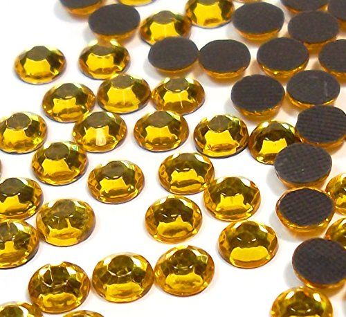 Strasssteine Hotfix 3mm Flatback Rückseite Strass SS10 7200 Stück Glas Steine Runde Kristall Edelsteine 2,5~3mm (Gold) von Perlin