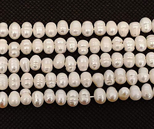 Süßwasserperlen Zuchtperlen 8mm Creme Weiss Reiskorn Natur Barock Edelstein Perlen Muschelperlen Schmuckstein Perle Zum Fädeln von Perlin