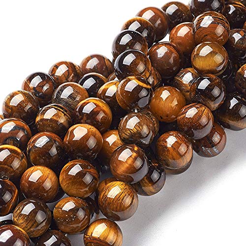 Tigerauge Edelstein Perlen 10mm ** A Grade ** Naturstein Rund Schmuckstein Gemstone Beads G75 von Perlin