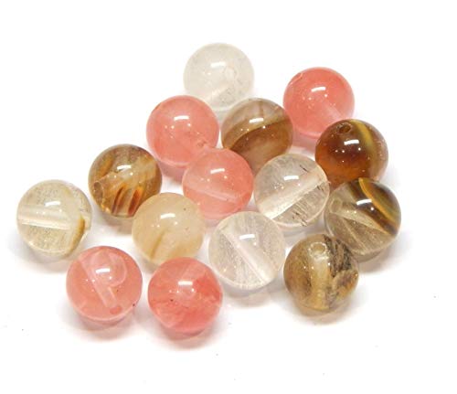 Tigerskin Kirsch Quarzglas Perlen Halbedelstein Rund 6mm Lose Schmuckstein Schmuckperlen Schmuckdesign, Bastelzubehör, Perlenkette, 18Stk Tigerskin Kirsch Quarzglas Perlen Halbedelstein Rund 6mm Lose Schmuckstein Schmuckperlen Schmuckdesign, Bastelzubehör, Perlenkette, 18Stk von Perlin