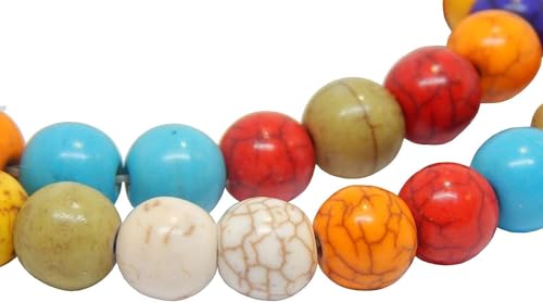 Türkis Edelstein Strang Perlen 8mm Stein Gemischte farbe Set Kugel Perlenstrang Perlenkette Schmuckstein Perlen mit Loch zum auffädeln für Schmuck Kette Armband Türkis Edelstein Strang Perlen 8mm Stein Gemischte farbe Set Kugel Perlenstrang Perlenkette Schmuckstein Perlen mit Loch zum auffädeln für Schmuck Kette Armband von Perlin