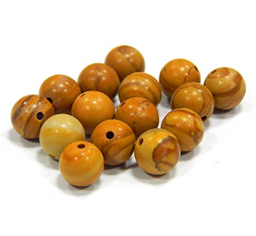 Versteinertes Holz Petrified Wood Holzopal Edelstein Perlen 8mm Rund 15stk Schmuckstein für Kette Armband G333 Versteinertes Holz Petrified Wood Holzopal Edelstein Perlen 8mm Rund 15stk Schmuckstein für Kette Armband G333 von Perlin