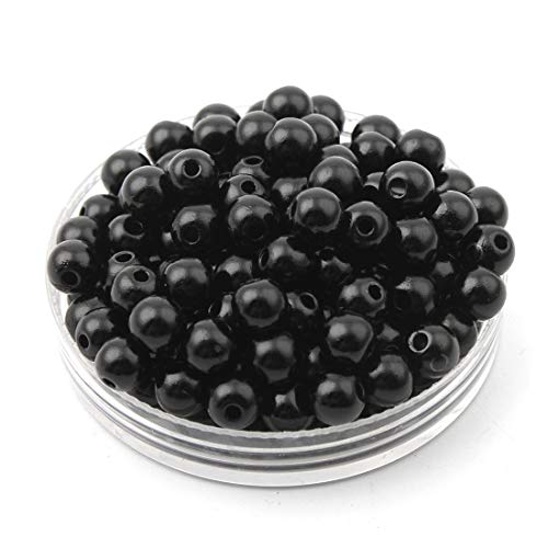 Zuchtperlen Imitat Perlen Perlmutt Wachsperlen 1000stk 3mm Schwarz Rund Kunstperlen Für Hochzeit Party Dekoration Schmuck Basteln von Perlin