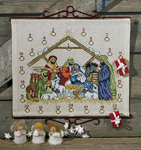 Kreuzstich Stickpackung Adventskalender Jesuskind Zählmuster von Permin