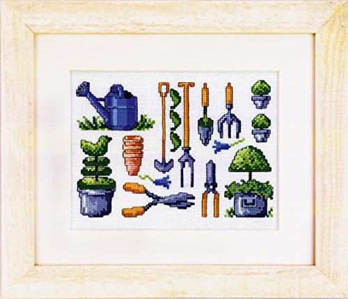 Permin "Garten Bild Set, Mehrfarbig, 28 x 32 cm von Permin