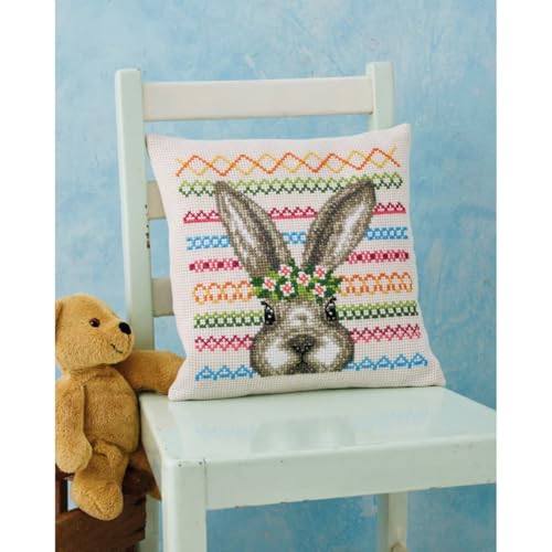 Permin Kreuzstich Stickpackung Kissen Vorderseite Kaninchen Zählmuster Permin Kreuzstich Stickpackung Kissen Vorderseite Kaninchen Zählmuster von Permin