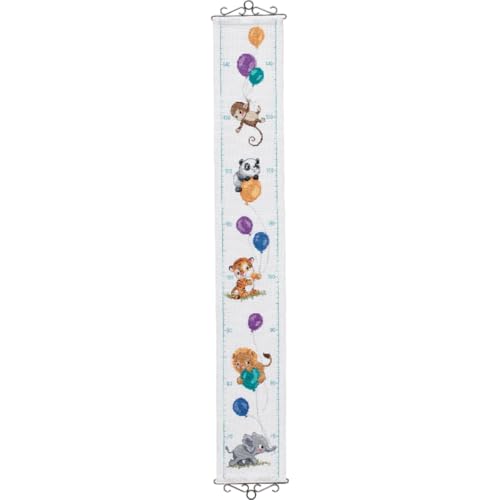 Permin Kreuzstich Stickpackung Messlatte mit Tieren Zählmuster, Multifarbig Permin Kreuzstich Stickpackung Messlatte mit Tieren Zählmuster, Multifarbig von Permin