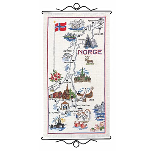 Permin Kreuzstich Stickpackung Norwegen, Zählmuster, 29x56cm, 70-8724 von Permin