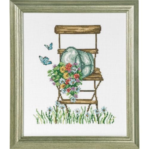 Permin Kreuzstich Stickpackung Stuhl mit Blumen Zählmuster Permin Kreuzstich Stickpackung Stuhl mit Blumen Zählmuster von Permin