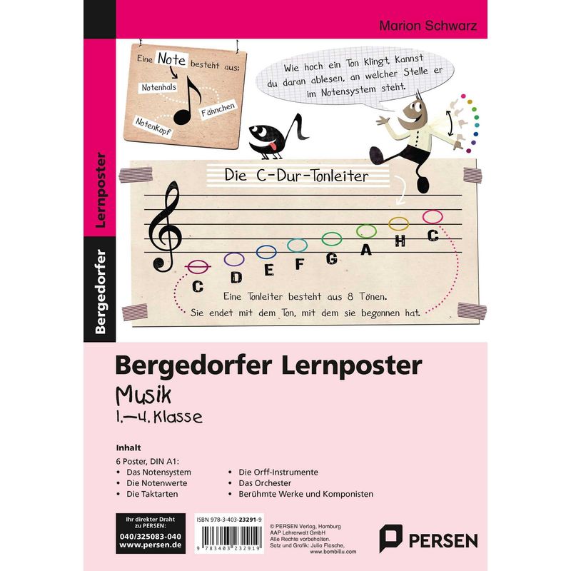 Lernposter Musik - 1.-4. Klasse von Persen Verlag i.d. AAP