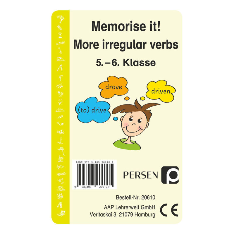 Memorise It! More Irregular Verbs - Josephine Finkenstein, von Persen Verlag in der AAP Lehrerwelt