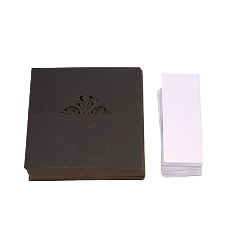 Persistence Tischkarten mit weißen Einsätzen, Krone, Zeltkarten, Namenskarten für Hochzeit, Bankett, Buffet, Braut, Schwarz, 100 Stück Persistence Tischkarten mit weißen Einsätzen, Krone, Zeltkarten, Namenskarten für Hochzeit, Bankett, Buffet, Braut, Schwarz, 100 Stück von Persistence