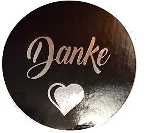 100 Aufkleber DANKE schwarz bedruckt silber 100 Aufkleber DANKE schwarz bedruckt silber von Personal labels
