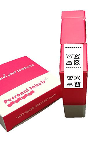 100 Etiketten waschbar bei 30 °C zum Aufnähen auf Ihre Kleidung von Personal Labels